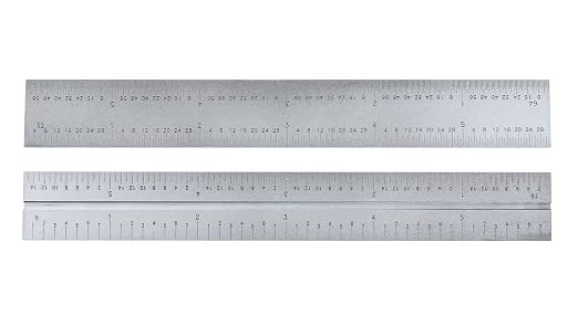 Accusize Industrial Tools 6'' 3 Pc Combination Square Ruler Set Protractor Satin, 4-R Graduation, 0000-8100 | 3 Pc Set, 4R Graduation: 8ths, 16ths, 32nds, 64ths, Satin Chrome Blade