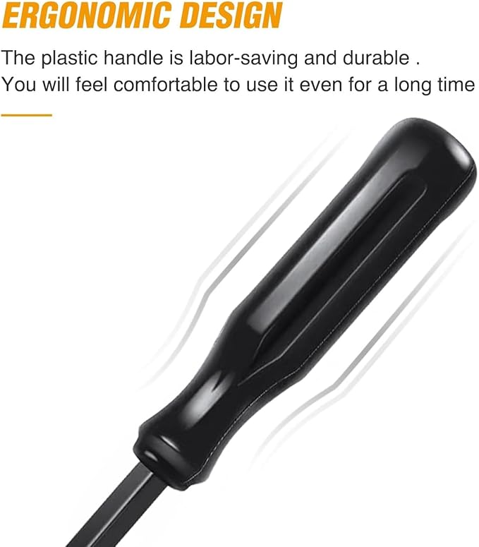 GOOACC Car Panel/Upholstery Remover Ergonomic Stainless Steel Fastener Remover - Easily Removes Plastic Fasteners Reduces Damage to Panels and Loss of Clips Black