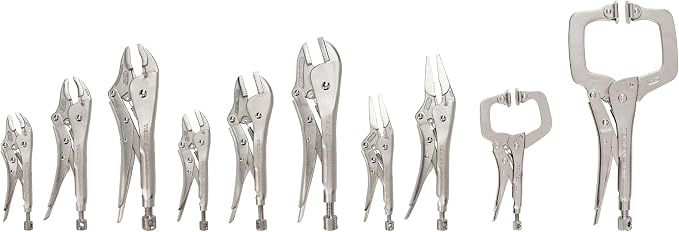 TEKTON Locking Pliers and Swivel C-Clamp Set (10-Piece) | PLK99908