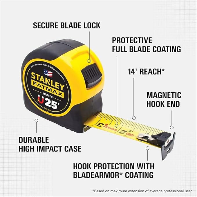 Stanley FMHT33865S FATMAX 25' Magnetic Tape