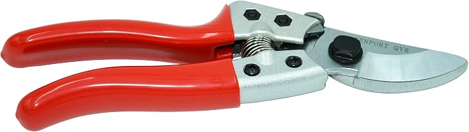 Zenport QV8 Q Series V8 Professional Chrome-plated Pruner, Black/Red