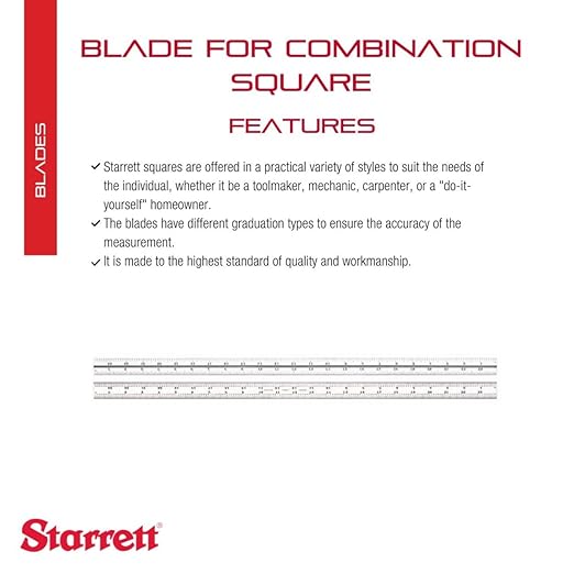Starrett Blade Only for Combination Squares, Sets and Bevel Protractors - Ideal for Woodworking and Metalworking - 24" Length, Satin Chrome Finish, 4R Graduation - CB24-4R