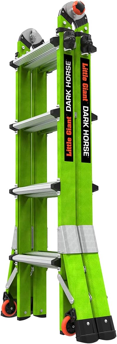 Little Giant Ladder Systems Dark Horse 2.0, M17, 17ft, Multi-Position Ladder, Fiberglass, Type 1A, 300 lbs Weight Rating, (16117-001)