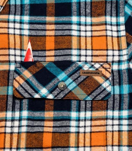 Legendary Whitetails Mens Flannel Long Sleeve Button Down 100% Cotton Shirt