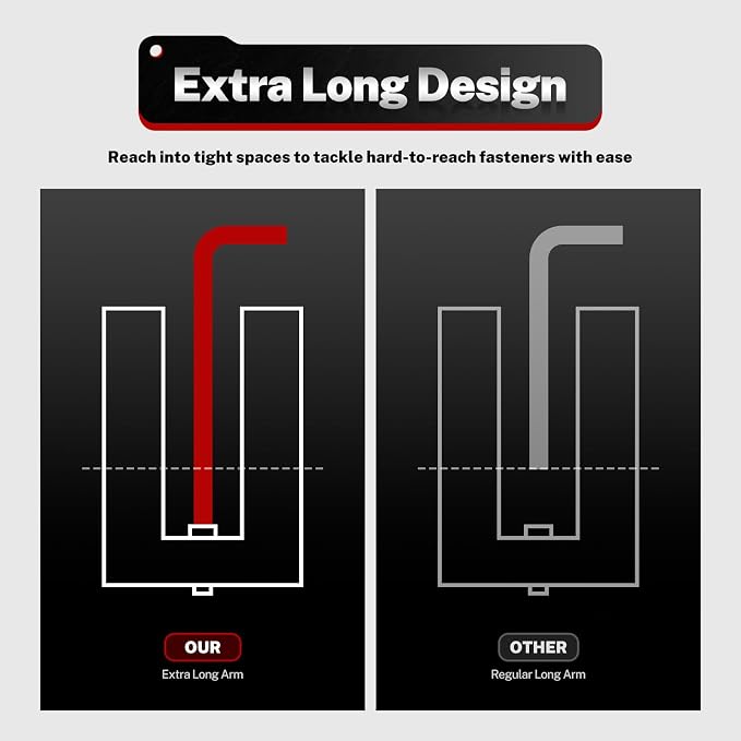 TOMMARS 9-PC Magnetic Torx Wrench Set, Color Coded T-Handle & Long Arm | Magnetic Head for Precision, TORX(T10-T50), Color Coded, Includes Screwdriver Bit Set & Adapter, S2 Steel