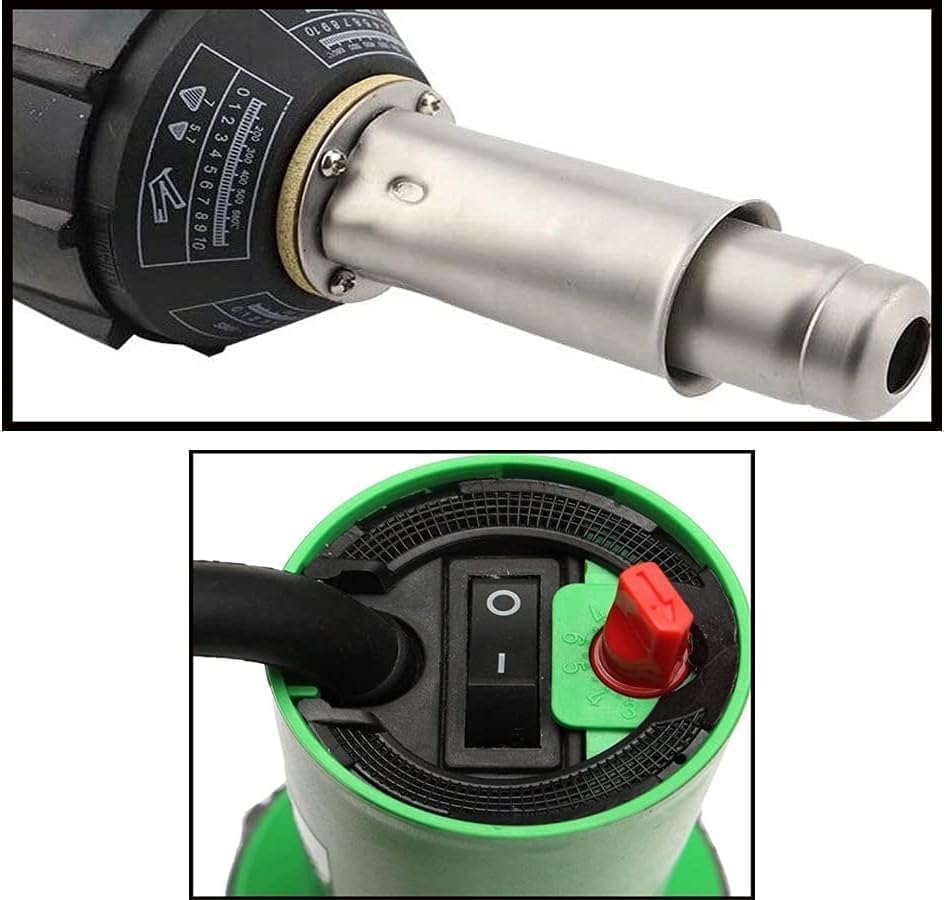 Beyondlife 1600W Hot Air Plastic Welder Heat Gun PVC Vinyl Flooring Welding Tool Hot Gas Pistol Kit, with Various Welding Accessories