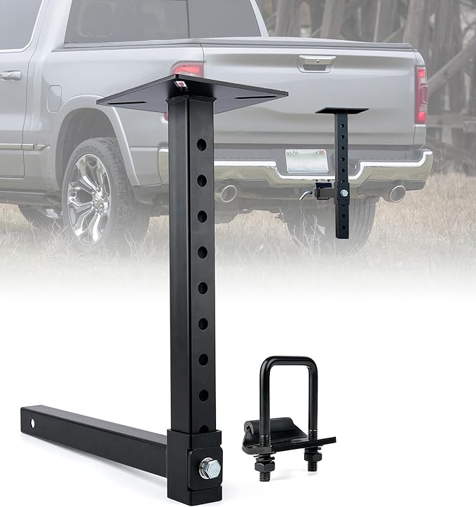 Heavy-Duty Hitch Mount Vise Plate, Hitch Vise Holder with Adjustable Height | Universal Fit for 2-Inch Receiver