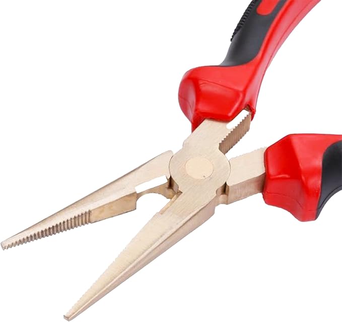 TMAX Non Sparking Needle Nose Pliers 150mm (6") L, Aluminum Bronze | Spark Free Safety, Non-Magnetic And Corrosion-Resistant | Safety Tool For Flammable Hazardous Environment