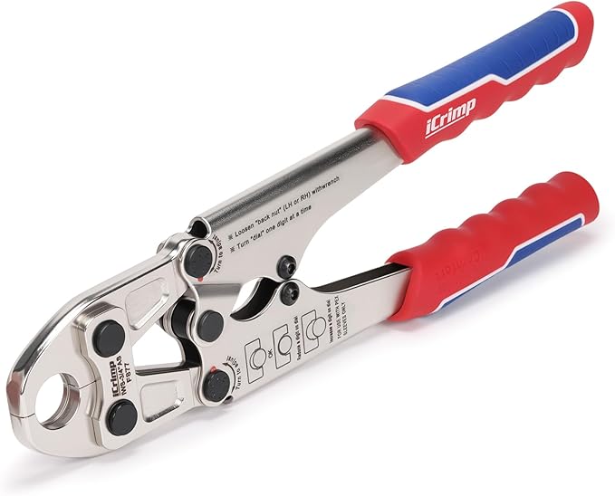 iCrimp PEX Press Tool for 3/4-inch Viega Pureflow Press Fittings, Installs Manabloc Manifolds