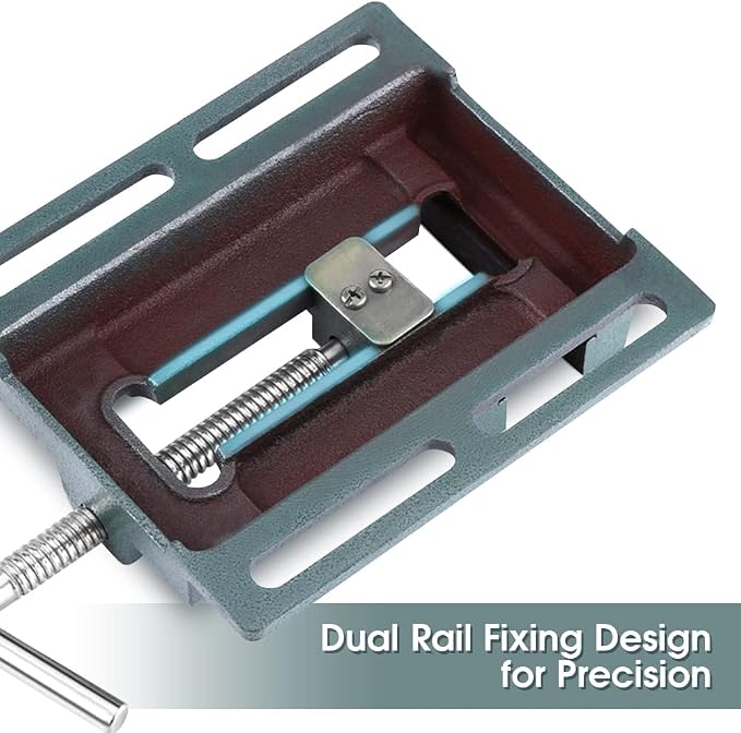 6-Inch Drill Press Vise Cast Iron Drill Press Vice Industrial Heavy Duty Machine Vise Bench Clamp Vise for Milling, Drilling, Woodworking and Machinery Maintenance