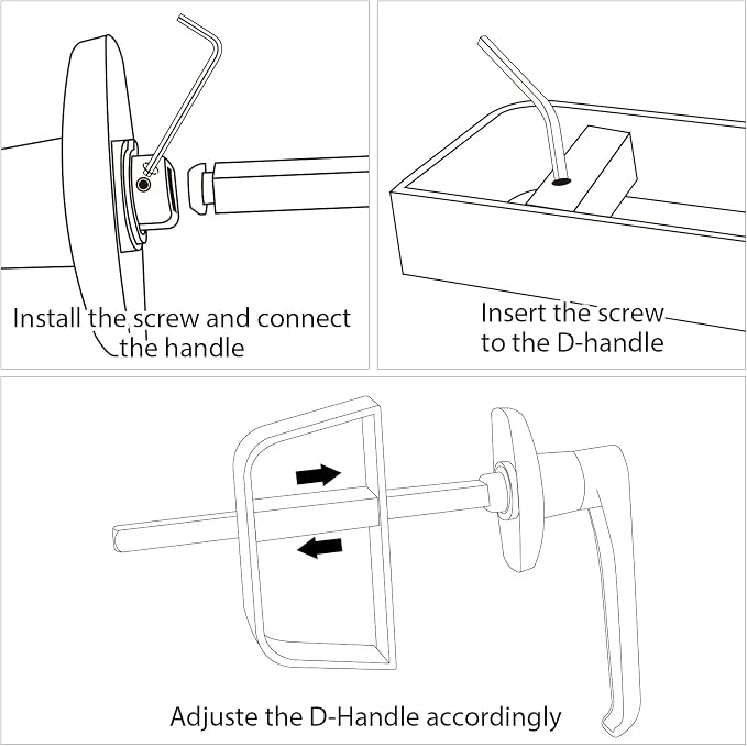 shed Door Latch shed Door Handle with 5-1/2" Stem,shed Door Lock Matching Set Includes 5 Keys forPlayhouses, shed Latch Chicken Coops,Camper, RV, Garage Door(Black)