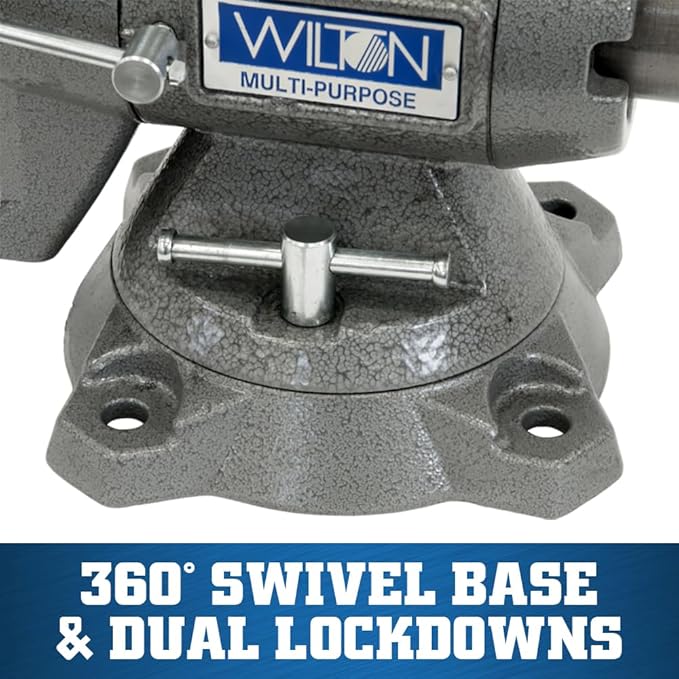 Wilton Multi-Purpose Bench Vise, 5-1/2" Jaw Width, 5" Max Jaw Opening, 2-3/4" Throat (Model 550P)