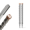 2PCS SDS Plus Rotary Hammer Drill Bits,1"×12"（25mm×310mm）-4 Carbide Cutting Edges & Coated Head, Ideal for Masonry| Heavy-Duty Masonry |Hammer Drill Bits for Precision Drilling