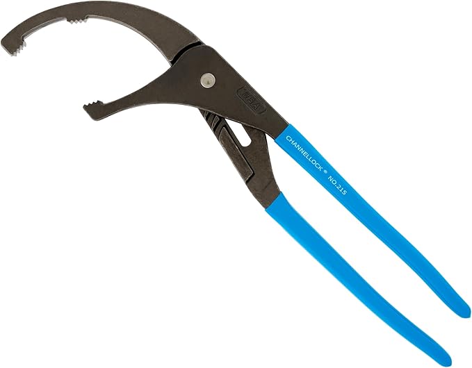 Channellock Oil Filter Plier 215 - Adjustable Slip-Joint, 5-1/2 In Max Dia - 15-Inch