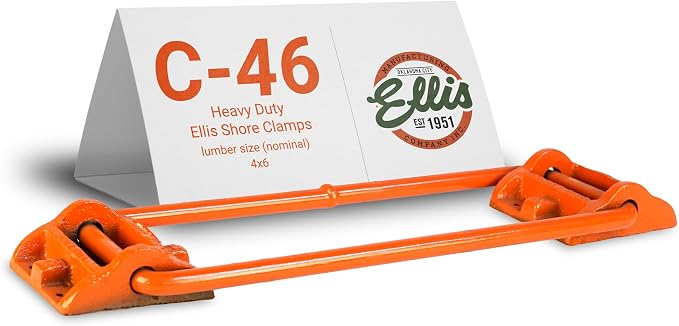 Ellis Shore Clamps - 4x6 Lumber Size, Adjustable Support System, Durable & Secure, Long-Lasting for Woodworking
