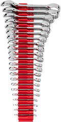 TEKTON Stubby Combination Wrench Set, 22-Piece | WCB95405 | (6 - 32 mm, Common Sizes), Modular Organizers, Chrome Finish