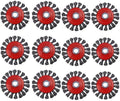 12 Pack 4 Inch Wire Wheels for Angle Grinder, Wire Brush for 4 1/2 Angle Grinder, Twist Knotted Carbon Steel Wire Wheel with 5/8" Thread Arbor for Removing Rust