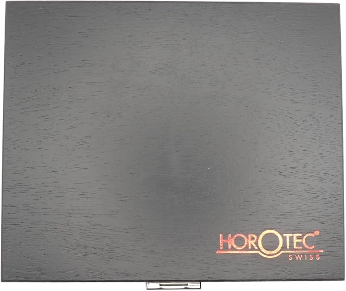 Horotec MSA01.020 (01.020-E) Set of Precision Watchmakers Screwdrivers in Aluminium and Stainless Steel Bits - Swiss Made, Red