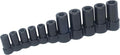 Lisle 70700 Tap Socket Set, 11 Pieces | Set of 11 sockets fit all number and fractional taps through 1/2" and 1/8" NPT taps manufactured to M.C.T.I. standards
