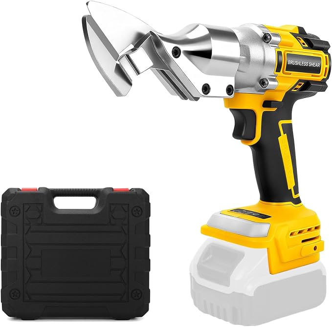 Brushless Cordless Metal Shear Compatible with DEWALT 20v Max Battery 133 ft·lb Torque Cuts up to 14GA Metal/Iron 360 Degree Pivoting Head (Tool Only)