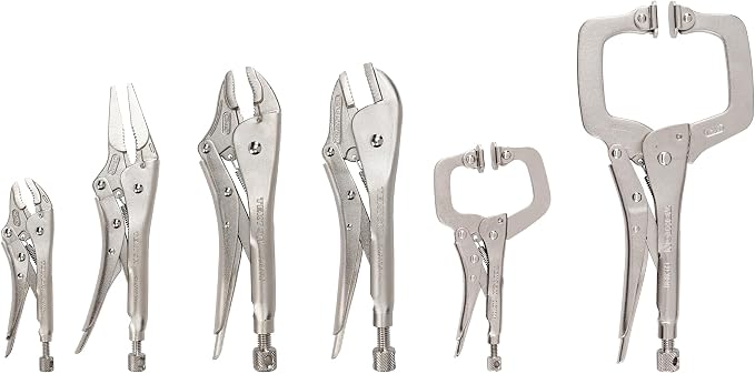 TEKTON Locking Pliers and Swivel C-Clamp Set (6-Piece) | PLK99906