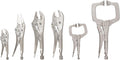 TEKTON Locking Pliers and Swivel C-Clamp Set (6-Piece) | PLK99906