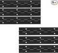 6Pcs 6 Inch Continuous & Piano Hinges, Black Stainless Steel 304 Continuous Folding Hinges for Doors, Cabinets, Window