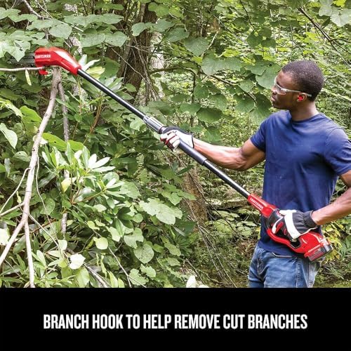 CRAFTSMAN V20 Cordless Pole Saw, 14-Foot, Battery and Charger Included, Pole Saws for Tree Trimming, Up to 325 Cuts per Charge, 4.0Ah, Electric Tree Trimmer (CMCCSP20M1)