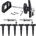 Shed Door Hardware Kit- Includes Hinges, Latches, and T-Handle Lock, Door and Window Hinge Set for Shed, Gate, Barn, Playhouse, Chicken Coop and More