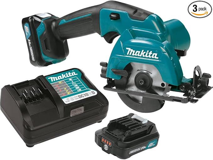 Makita SH02R1-R 12V MAX CXT Brushless Lithium-Ion 3-3/8 in. Cordless Circular Saw Kit (2 Ah) (Renewed)