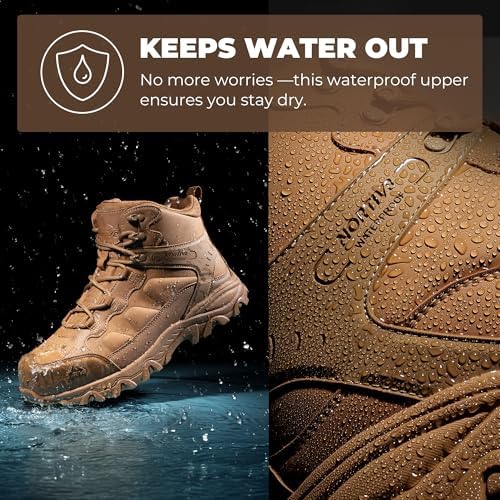 NORTIV 8 Men's Waterproof Steel Toe Work Boots