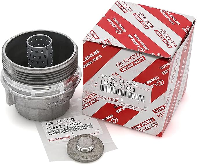 Genuine Engine Oil Filter, Housing Cap Holder, Drain Plug Washer Set w Wrench Removal Replacement Tool