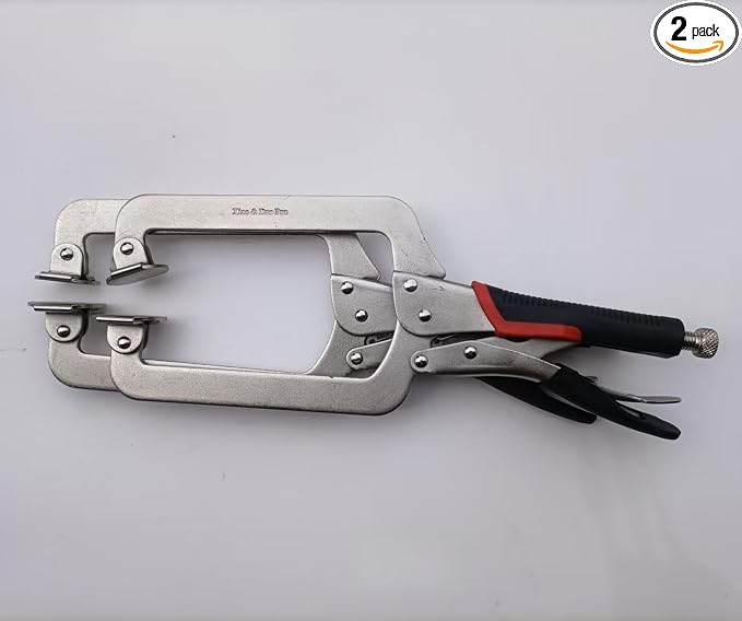 15" Locking C-Clamp with Larger Swivel Pads, XD-C15-003, 2 PCS | Bigger Swivel Pads