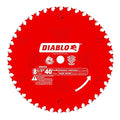 Diablo General Purpose Saw Blade for Wood - 8-1/2" Diameter, 40 ATB Teeth, 5/8" Arbor, .094" Kerf, 15° Hook Angle, .063" Plate, 9000 Max RPM - D0840S