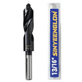 13/16 Drill Bit for Metal and Hardened Steel, M35 Cobalt 1/2 Inch Reduced Shank Industrial Grade Heavy Duty Drill Bit, with Index Storage Case