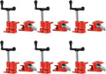 6 Pack 1/2 Inch Pipe Clamps, Wood Gluing Pipe Clamp Set, Heavy Duty Cast Iron Quick Release Pipe Clamps for Woodworking