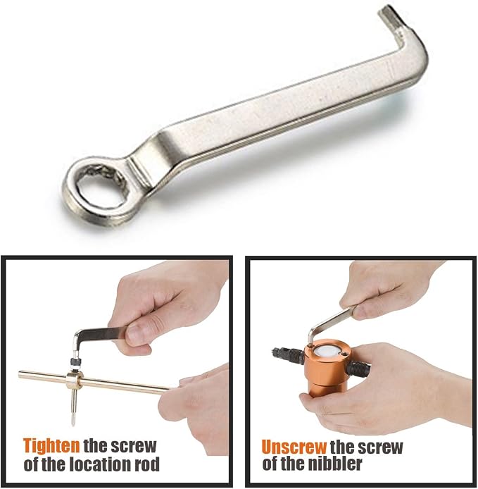 Dicfeos Double Head Sheet Metal Cutter, Versatile Nibbler Drill Attachment for Straight Curve and Circle Cutting, Maximum 14 Gauge Steel, Perfect for Home DIY and Car Repair