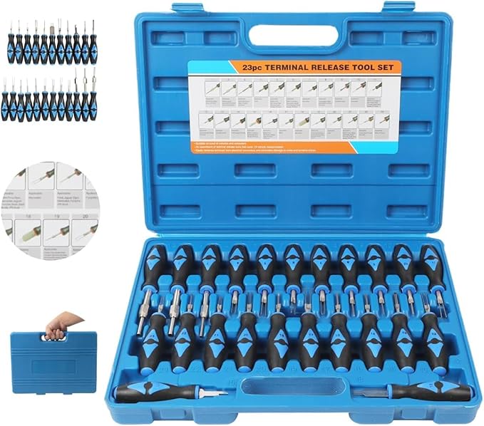 23-Piece Universal Terminal Release Kit Electrical Terminal Removal for American Domestic and Imported Vehicles