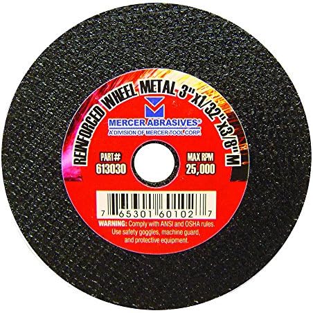 Mercer Industries 613030-3" x 1/32" x 3/8" Cut-Off Wheels for Metal (100 pack)