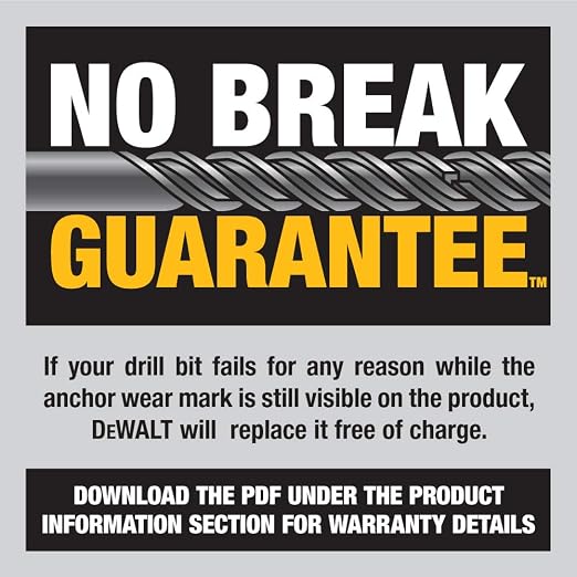 DeWalt DW5438 1/2" x 8" x 10" Rock Carbide SDS Plus Hammer Bit (Pack of 4)