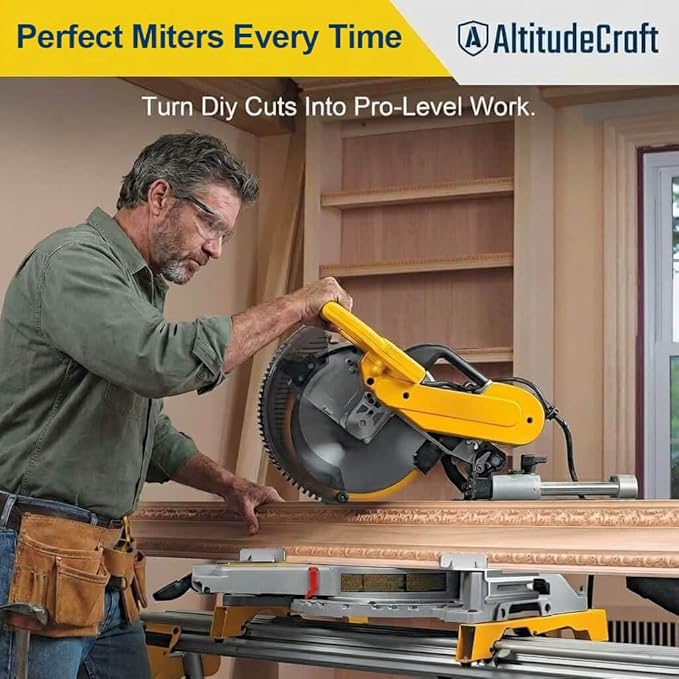 Crown Stops for Miter Saw - Simplifies Compound Angle Cutting, Heavy Duty Crown Molding Jig Fits DEWALT DWS780 DW718 DW716 & Other DEWALT Models