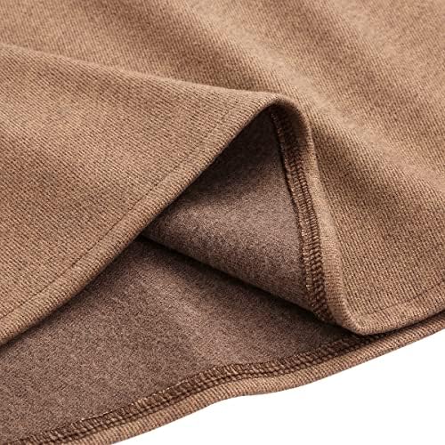 IDEALSANXUN Womens Plaid Wool Skirts Elastic Waist A-Line Pleated Tartan Long Skirts