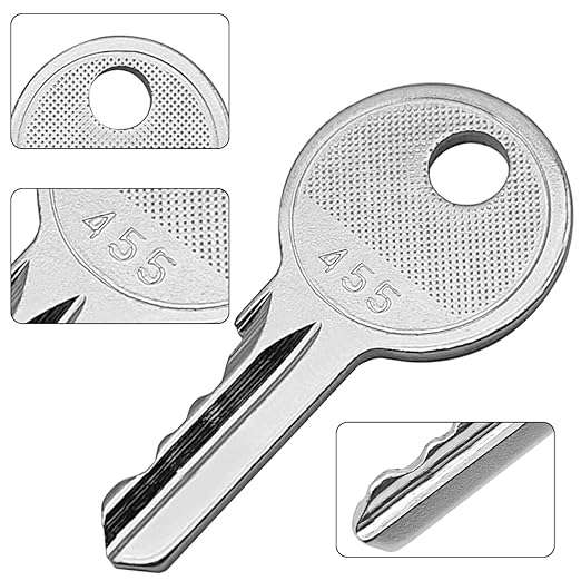 Heavy Equipment Keys, 10 Pack 455 Scissor Lift Keys fit Skyjack Lifts, New Genie Lifts, Boom Lifts Scissor Compatible with Boo-m Lifts Scissor Lift Gen-ie Skyjack Te-rex JL-G Snor-kel Upright