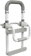 VOCIC Silicone Bathtub Grab Bars for Seniors, Height Adjustable, Clamp On Tub Rails for Elderly Adults Safety