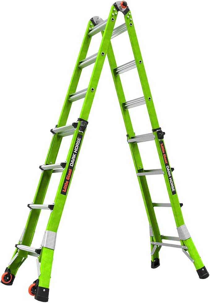 Little Giant Ladder Systems Dark Horse 2.0, M17, 17ft, Multi-Position Ladder, Fiberglass, Type 1A, 300 lbs Weight Rating, (16117-001)