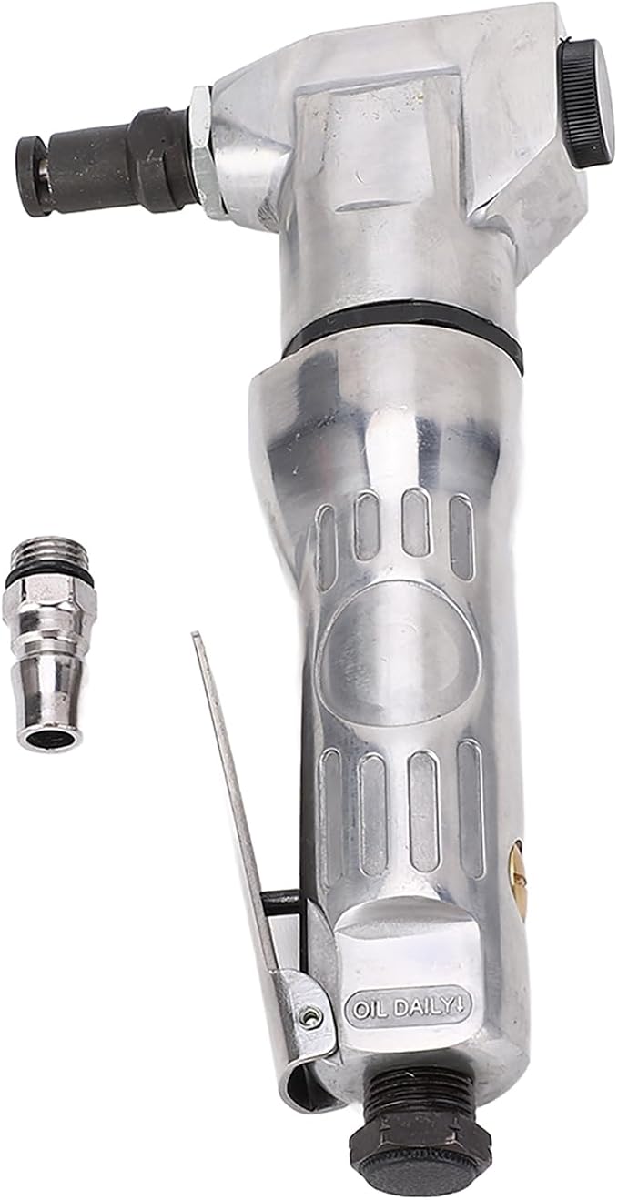 2800rpm Air Nibbler Pneumatic Tool, 1/4" Inlet Port Heavy Duty Handheld Metal Cutter Air Tools for 1mm Steel Plate/Aluminum Plate/Stainless Steel Plate/Barbed Wire/Metal Cutting Operations