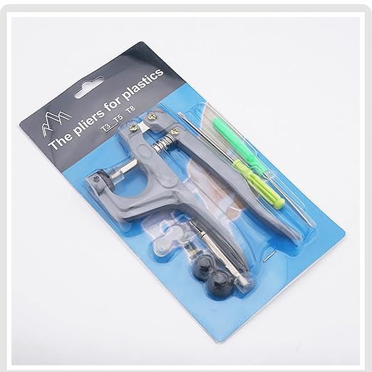 Snap Pliers for Crafts Clothing, KAM Plastic Snap, Fastener Press Attacher Punch for T3 T5 T8 Snaps, Handheld Snap Pliers Canvas Repair Kit for Leather, Boat Covers, Tarp, Fabric