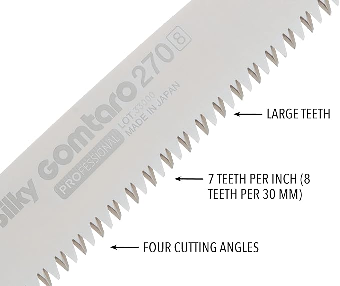 Silky GOMTARO Professional Hand Saw 270mm Large Teeth (102-27)