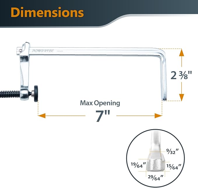 POWERTEC 110" Track Saw Guide Kit for DeWalt, Includes 2PK 55" Guide Rails, 1PK Guide Rail Connector, and 2PK 7" Track Saw Clamps (72059)