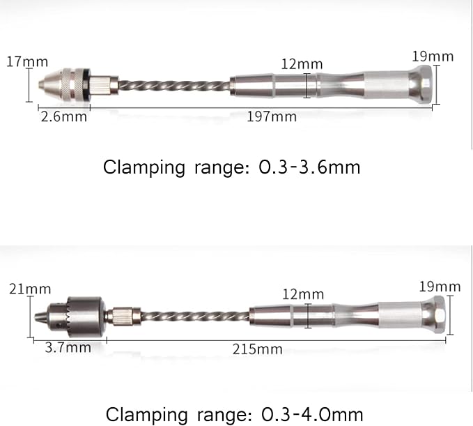 Pin Vise Hand Drill Bits(11PCS), Hand Drill Bits Set Precision Hand Drill Bits Rotary Tool for Wood, Manual Work DIY, Jewelry, Assembling, Model Making,2# drill bit